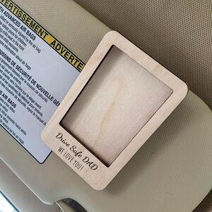 Visor clip photo frame